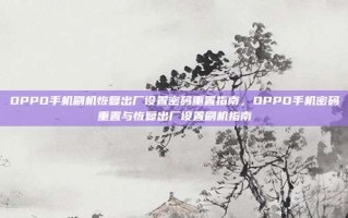 OPPO手机刷机恢复出厂设置密码重置指南，OPPO手机密码重置与恢复出厂设置刷机指南