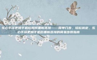 乐心手环更换手机后如何重新连接——简单几步，轻松搞定，乐心手环更换手机后重新连接的简易步骤指南